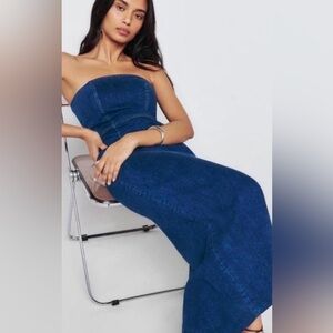 NWT Reformation Eugenia Denim Midi Dress Size 6